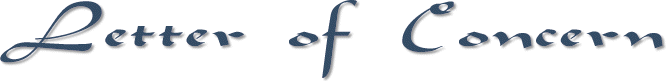 Letter of Concern